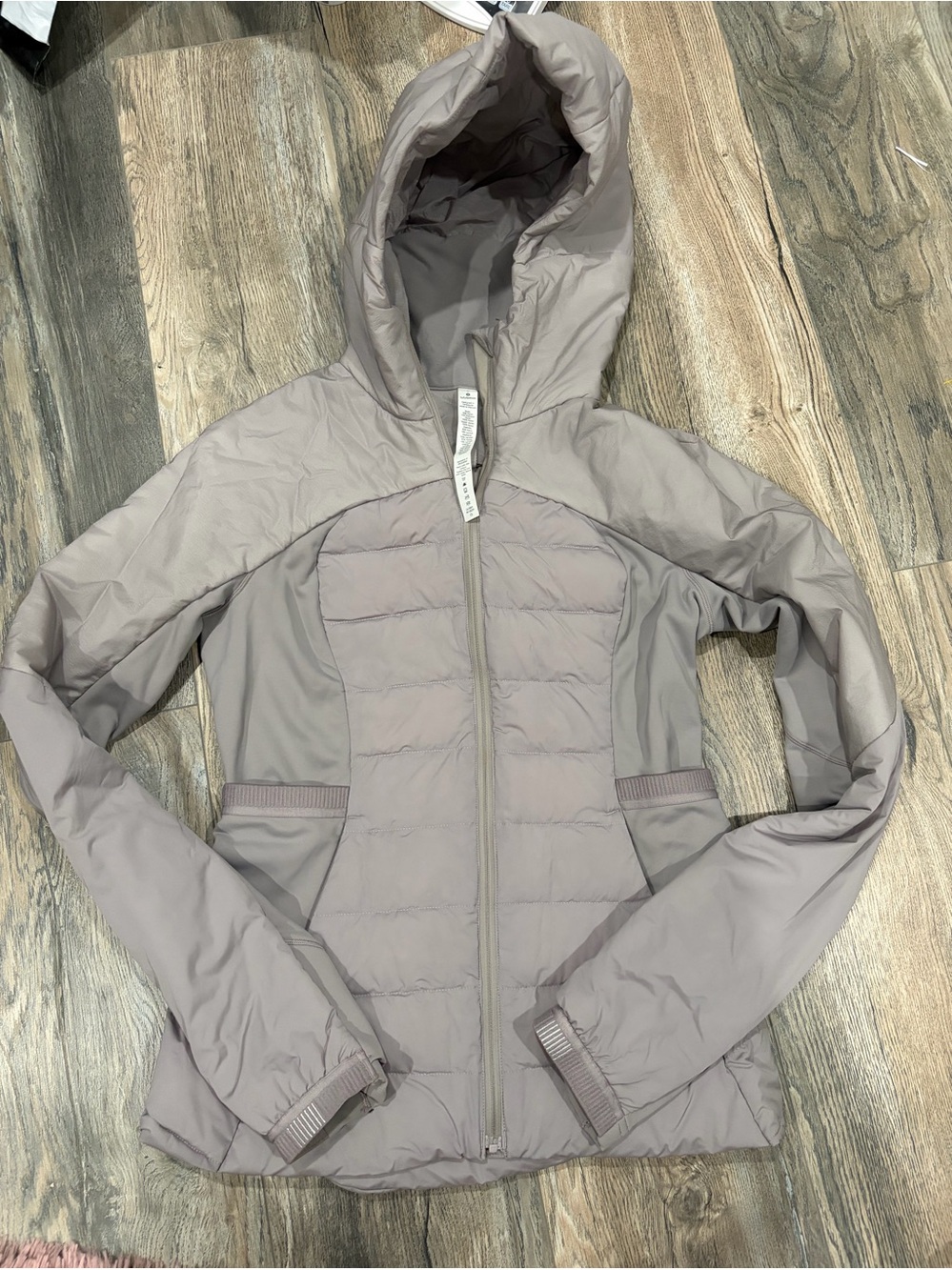 lululemon athletica Quilted Hooded Jacket - Taupe